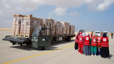 شاحنات مساعدات لغزة