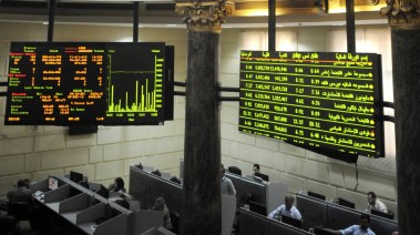 شاشات التداول من داخل مبنى البورصة المصرية