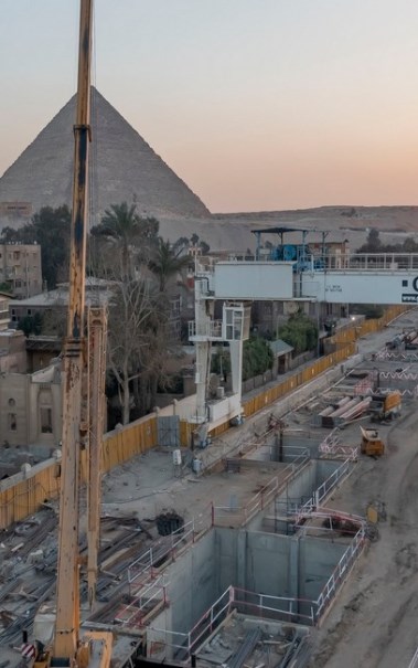 أعمال إنشاء الخط الرابع لمترو الأنفاق