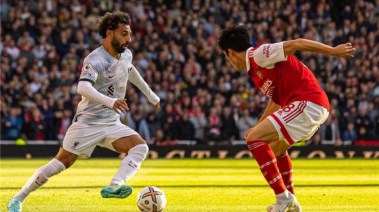 محمد صلاح أمام أرسنال 