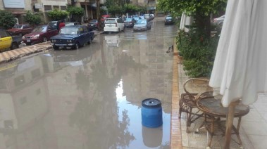 غرق شوارع الإسكندرية بسبب الأمطار الغزيرة