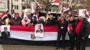 المصريون بالخارج خلال فعالية لتأييد الرئيس عبد الفتاح السيسي