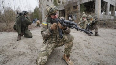 جنود أوكران في ساحة الحرب