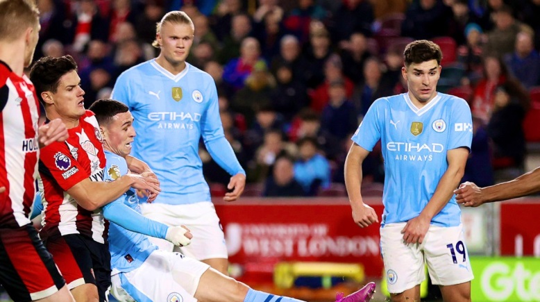 مباراة برينتفورد والسيتي مباراة برينتفورد والسيتي