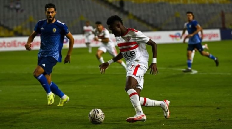جانب من مباراة الذهاب بين الزمالك وأبو سليم الليبي