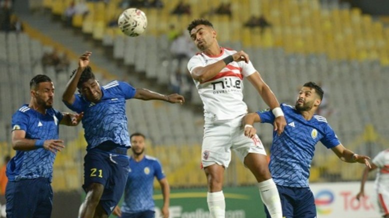 جانب من مباراة سابقة للزمالك وأبو سليم الليبي 