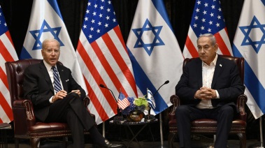  الرئيس الأمريكي جو بايدن ورئيس وزراء إسرائيل نتنياهو