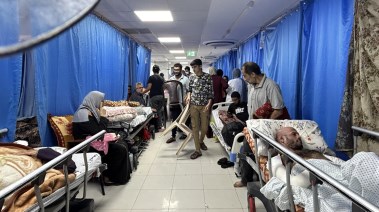 قصف مستشفى ناصر الفلسطينية