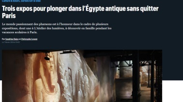 عنوان صحيفة لو باريسيان الفرنسية عن معارض مصر الفرعونية