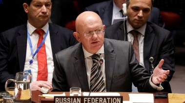 المندوب الدائم لروسيا لدى مجلس الأمن فاسيلي نيبينزيا