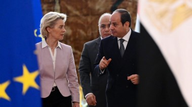 الرئيس عبد الفتاح السيسي مع  رئيسة مفوضية الاتحاد الأوروبي