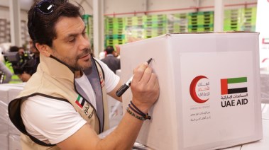 صورة ملتقطة من داخل الهلال الأحمر الإماراتي