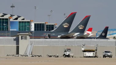 طائرات في أحد مطارات الأردن