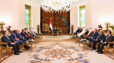 الرئيس السيسي يستقبل رؤساء المجالس والبرلمانات العربية 