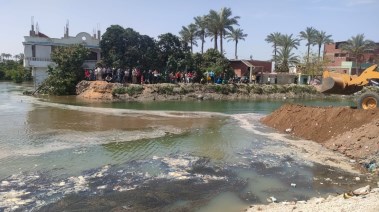 انهيار "جسر الكوبانية" بقرية عين غصين بالإسماعيلية