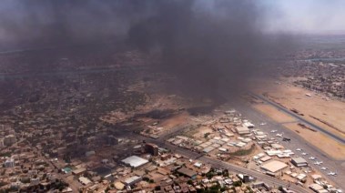 قصف لمدينة سودانية أرشيفية