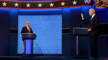 ترامب وبايدن في إحدى المناظرات الرئاسية
