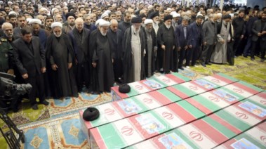 صلاة الجنازة على رئيس إيران