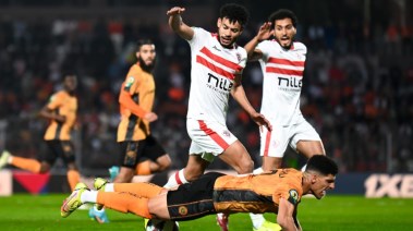 جانب من مباراة للزمالك ونهضة بركان 