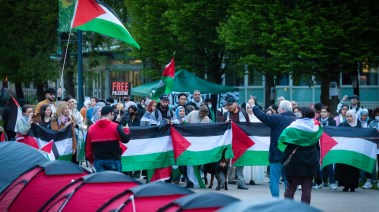 مظاهرات الطلبة في جامعات أمريكا للتضامن مع غزة
