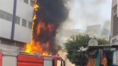 حريق بالمنطقة الأزهرية بمحافظة الإسكندرية 