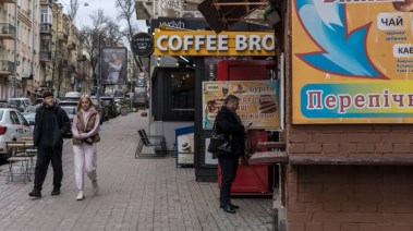 انتشار أكشاك القهوة في كييف