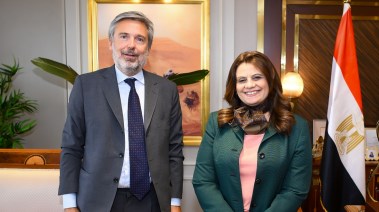 وزيرة الهجرة والسفير الإيطالي بالقاهرة