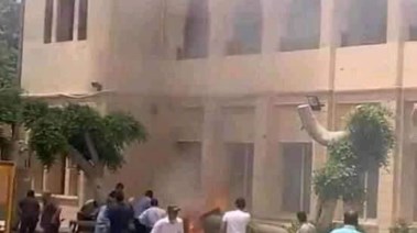 حريق كلية الطب "جامعة عين شمس"