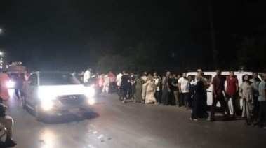  حادث تصادم بين دراجة نارية وسيارة ميكروباص أجرة على طريق كفر الشيخ 