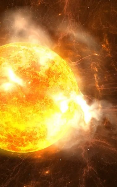 انفجار شمسي يضرب الأرض