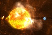 انفجار شمسي يضرب الأرض