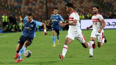 جانب من مباراة الزمالك وبيراميدز 