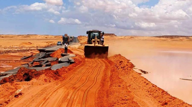 آثار سقوط الأمطار في أسوان 