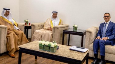 حسن الخطيب وزير الاستثمار خلال لقاء مع نظيره السعودي