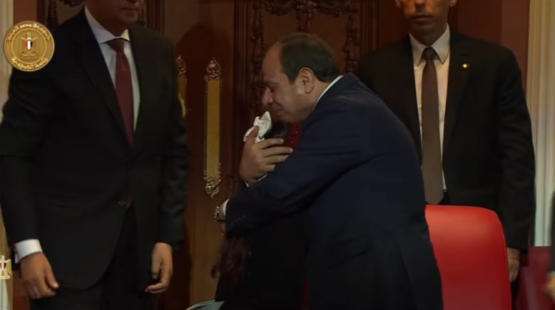 الرئيس السيسي والطفلة الفلسطينية