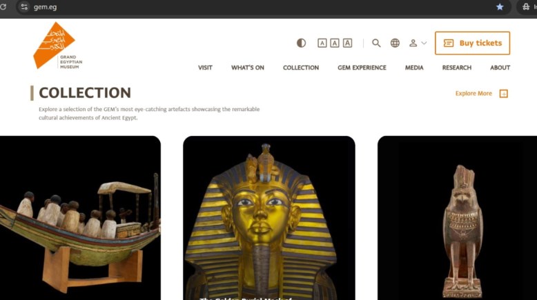 اطلاق الموقع الإلكتروني للمتحف المصري الكبير