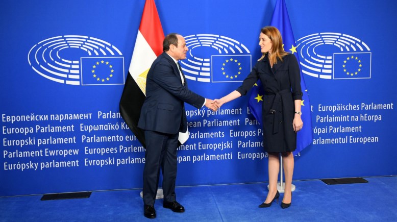 الرئيس السيسي ورئيسة البرلمان الأوربي  الرئيس السيسي ورئيسة البرلمان الأوربي