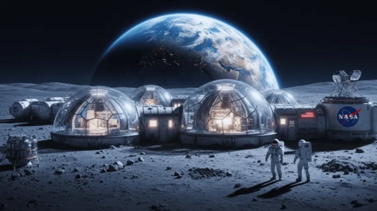 بيوت على سطح القمر بيوت على سطح القمر