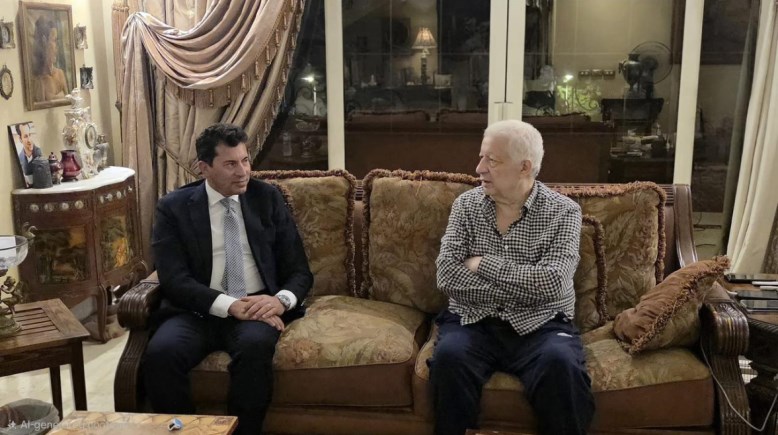 مرتضى منصور مع وزير الرياضة