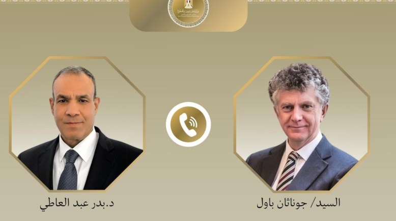 وزير الخارجية والهجرة بدر عبد العاطي،  "جوناثان باول" مستشار الأمن القومي البريطاني