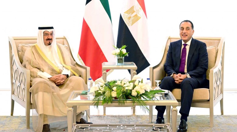 رئيس الوزراء، مصطفى مدبولي ورئيس الوزراء الكويتي، الشيخ أحمد عبد الله الأحمد الصباح رئيس الوزراء، مصطفى مدبولي ورئيس الوزراء الكويتي، الشيخ أحمد عبد الله الأحمد الصباح