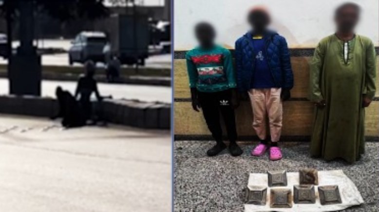 المتهمون وجانب من الواقعة المتهمون وجانب من الواقعة