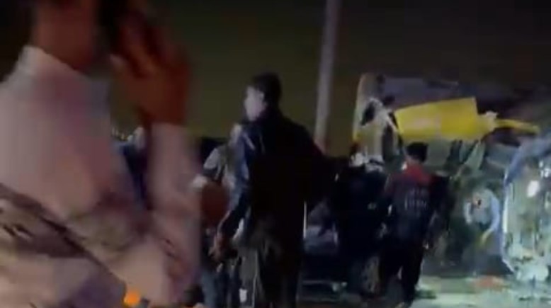 جانب من حادث كارتة طريق السويس جانب من حادث كارتة طريق السويس