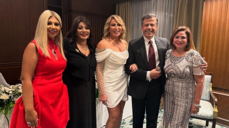 إلهام شاهين وبوسى شلبي وهالة صدقي في عقد قران إيناس الدغيدي