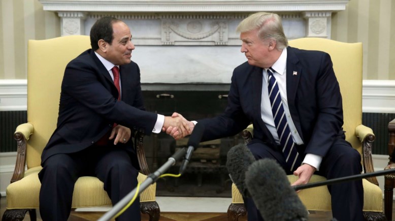 الرئيس المصري عبد الفتاح السيسي والرئيس الأمريكي دونالد ترامب
