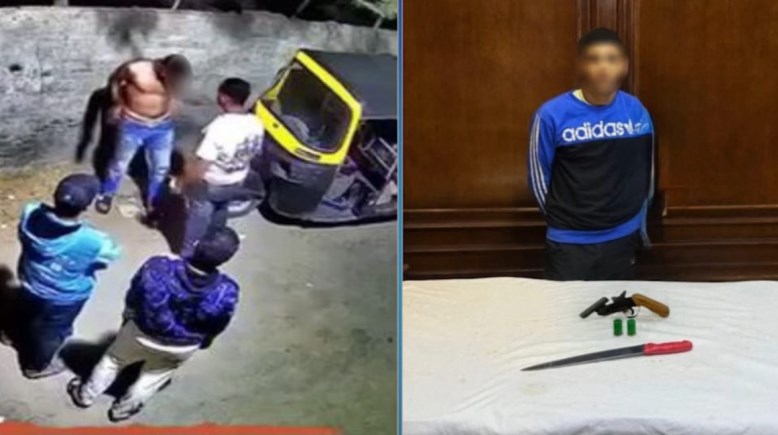 المتهم بعد ضبطه المتهم بعد ضبطه