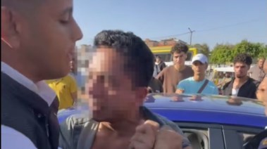 الشاب المتسبب في تحطيم السيارات بالقليوبية