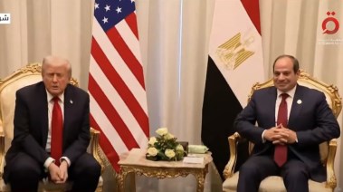 الرئيس عبدالفتاح السيسي مع  الرئيس الأمريكي دونالد ترامب