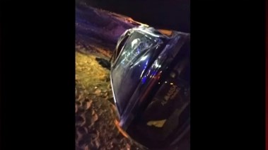 انقلاب سيارة الوفد القطري