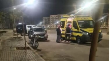سيارة الإسعاف في مكان الحادث 
